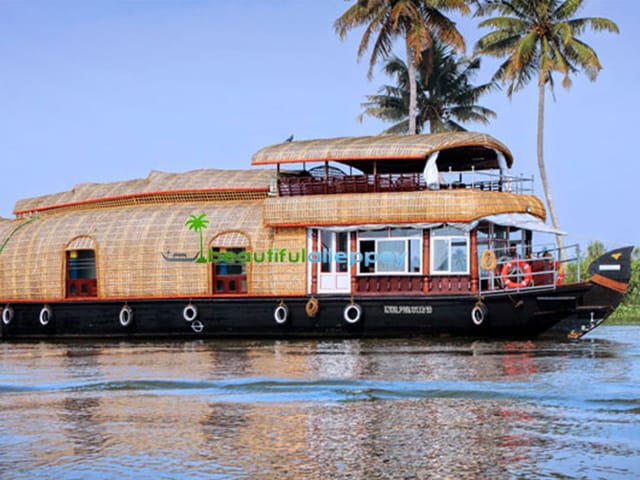 Two Bedroom Front Glass Houseboat with upper deck Hbcode: BGR02